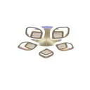 Светильник потолочный светодиодный Мелодия Света M68573-S SS1L 20 м² теплый белый свет цвет золотой