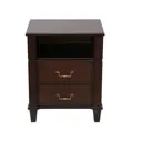 Тумба прикроватная с 2 ящиками МЕБЕЛИК 50x62x42 см МДФ цвет темно-коричневый