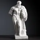Фигура "Геракл" белый 20x23x48см