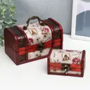 Набор шкатулок 2 шт "Розы и марки" набор 2 шт 6.5x11.5x7.5. 10.5x17x10.5 см