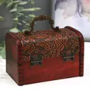 Шкатулка универсальная сундучок с ручкой Пышная роза