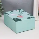 Шкатулка для украшений Simaland "Одуванчики и пальмовые листья" 8.7x14.3x18.2 см