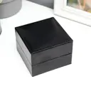 Шкатулка Simaland под часы 1 отделение "Строчка на чёрном" 7x9.5x9.5 см