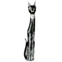 Фигурка сувенирная Simaland "Кошка с золотистым рисунком" 7x16x100 см