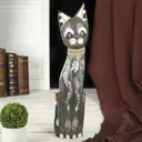 Фигурка сувенирная Simaland Кошка серая с орнаментом 5.5x12x50 см