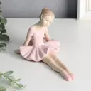 Фигурка сувенирная Simaland Маленькая балерина в розовой пачке - тянет носочки 11.5x16.3x10.7 см