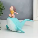 Фигурка сувенирная Simaland "Малышка на голубом ките - ветер" 16x14.5x21.5 см