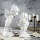 Статуэтка "Ангел и мотылёк", 2 шт, белая, 29 см