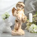 Статуэтка "Ангел с корзиной" бежевая 47 см