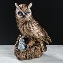 Статуэтка "Сова с совятами в гнезде", бронзовая, 25 см