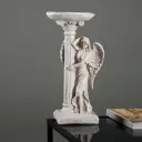 Фигура "Ангел девушка у колонны" состаренный 17x22x43см
