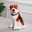 Копилка "Собака Алабай" флок разноцветная 33 см