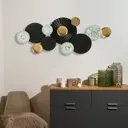 Декор настенный металл "Чёрное солнце" золото 50x5.5x120 см
