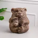Копилка "Михайло Потапыч" коричневая, керамика, 23 см