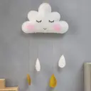 Панно настенное текстиль "Облачко и капельки" 50x26 см