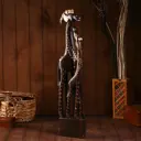 Сувенир интерьерный "Пара жирафов" дерево 80x20x11см