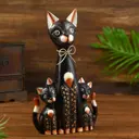Сувенир интерьерный "Три черные кошки" дерево 5x18x30 см
