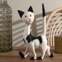 Сувенир интерьерный "Кошечка" с чёрным 17x27x7 см