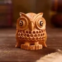 Сувенир интерьерный "Сова резная светлая" 7.5x4x8 см