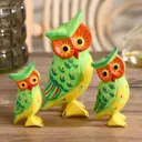 Набор сувениров интерьерных 3 шт "Совы" высота 11. 9 и 7 см