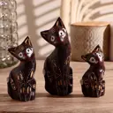 Сувенир интерьерный набор 3 шт "Кошки величественные" 15x10.5x3 см