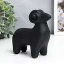 Сувенир интерьерный "Чёрный баран" матовый 11.8x5.5x12.5 см