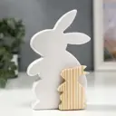 Сувенир интерьерный "Два кролика" 15x3.6x10 см