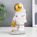 Сувенир интерьерный "Астронавт с золотой лейкой" 15.3x9 см