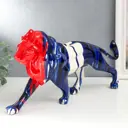 Сувенир интерьерный "Лев" подтёки краски 24.5x11.5x46.5 см