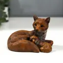 Сувенир интерьерный "Лиса и лисёнок" набор 2 шт 8x9x11.5 см