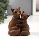 Сувенир интерьерный "Лисички" набор 2 шт 11.5x6.5x9 см