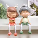Сувенир интерьерный "Малыши с рожками с длинными ножками" набор 2 шт 17x5.5x6.5 см