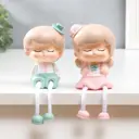 Сувенир интерьерный "Малыши в шляпках с длинными ножками" набор 2 шт 15.5x6x6 см