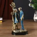 Сувенир интерьерный "Молодые романтики" серебро с синим 22.5x8x12 см