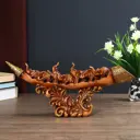 Сувенир интерьерный "Семь слонов на бивне" под дерево 18.5x8x44 см