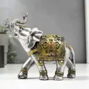 Сувенир интерьерный "Слон в золотой попоне с рубином" 14.7x15x6 см