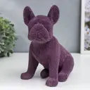 Сувенир интерьерный "Французский бульдог фиолет" барашковый сидит 19.5x12x16 см