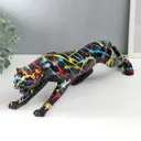 Сувенир интерьерный "Чёрная пантера" чёрная, брызги краски 13x13x45 см