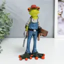 Сувенир интерьерный "Лягуха - Плотник с инструментами" 16.8x7x10.5 см