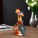 Сувенир интерьерный обнимашки "Кот и кошка - полосатики" 18.5x7.8x5 см