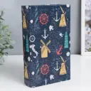 Шкатулка-сейф книга "Мельницы, штурвалы и якоря" 21x13x5 см