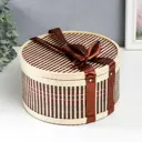 Шкатулка универсальная "Бант" круглая 14x26x26 см