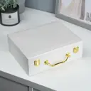 Шкатулка для украшений "Стёганная" белоснежная 8.5x23.5x19 см
