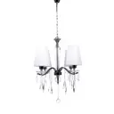 Люстра подвесная хрустальная Lumina Deco Alessia LDP 1726-4 CHR 4 лампы 12 м² цвет белый