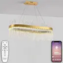 Люстра потолочная светодиодная Natali Kovaltseva Lamps 81264 с пультом управления 20 м² регулируемый белый свет цвет золотой