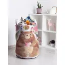 Корзина для хранения JoyArty Добрый медведь в цветах toba_14555. 35x50 см