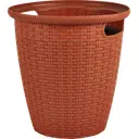Кашпо для цветов Ingreen Rattan ø26.6 h27.5 см v10 л пластик терракотовый