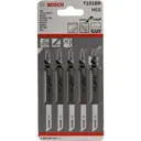 Пилка для лобзика по дереву Bosch 2608630014 чистый рез, 5 шт