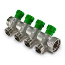 Коллектор 45° Tim&Zeissler с кран-буксами 1" х 3/4 под евроконус 4 выхода MR135NE-1-4