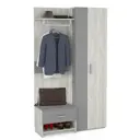Комплект мебели для прихожей Моби 123x191x35 см 4 крючка цвет дуб серый